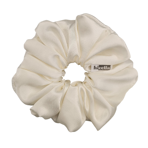 Silk Scrunchie - White